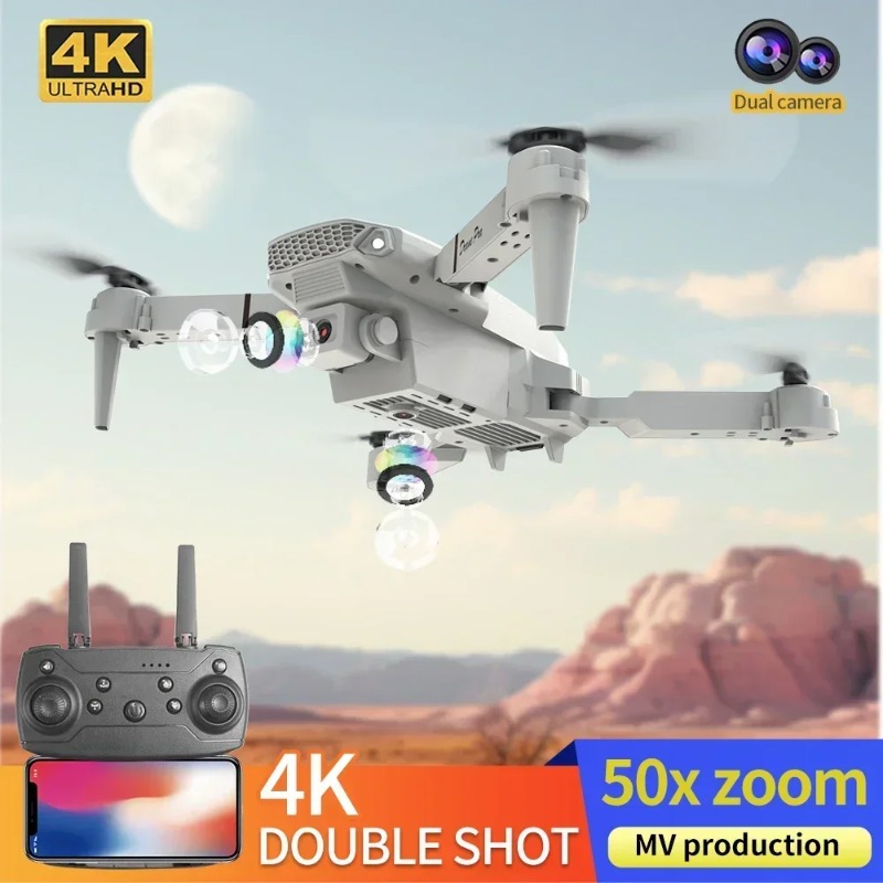 E88 มินิโดรน 4K HD กล้อง WiFi  - Drone Kit Tricopter บทวิจารณ์และราคา
